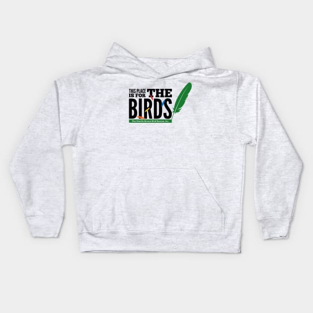 CB for the birds 2 - black type Kids Hoodie by Just Winging It Designs